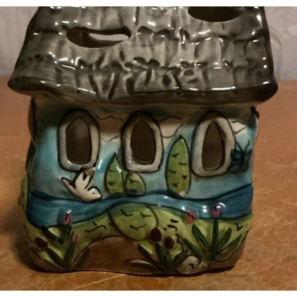 Blue Sky Heather Goldmine  Philippians 4:13 Tea Light Holder